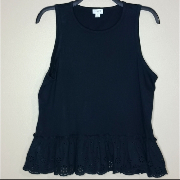 J Crew Tank with Eyelet Ruffle - Picture 2 of 6